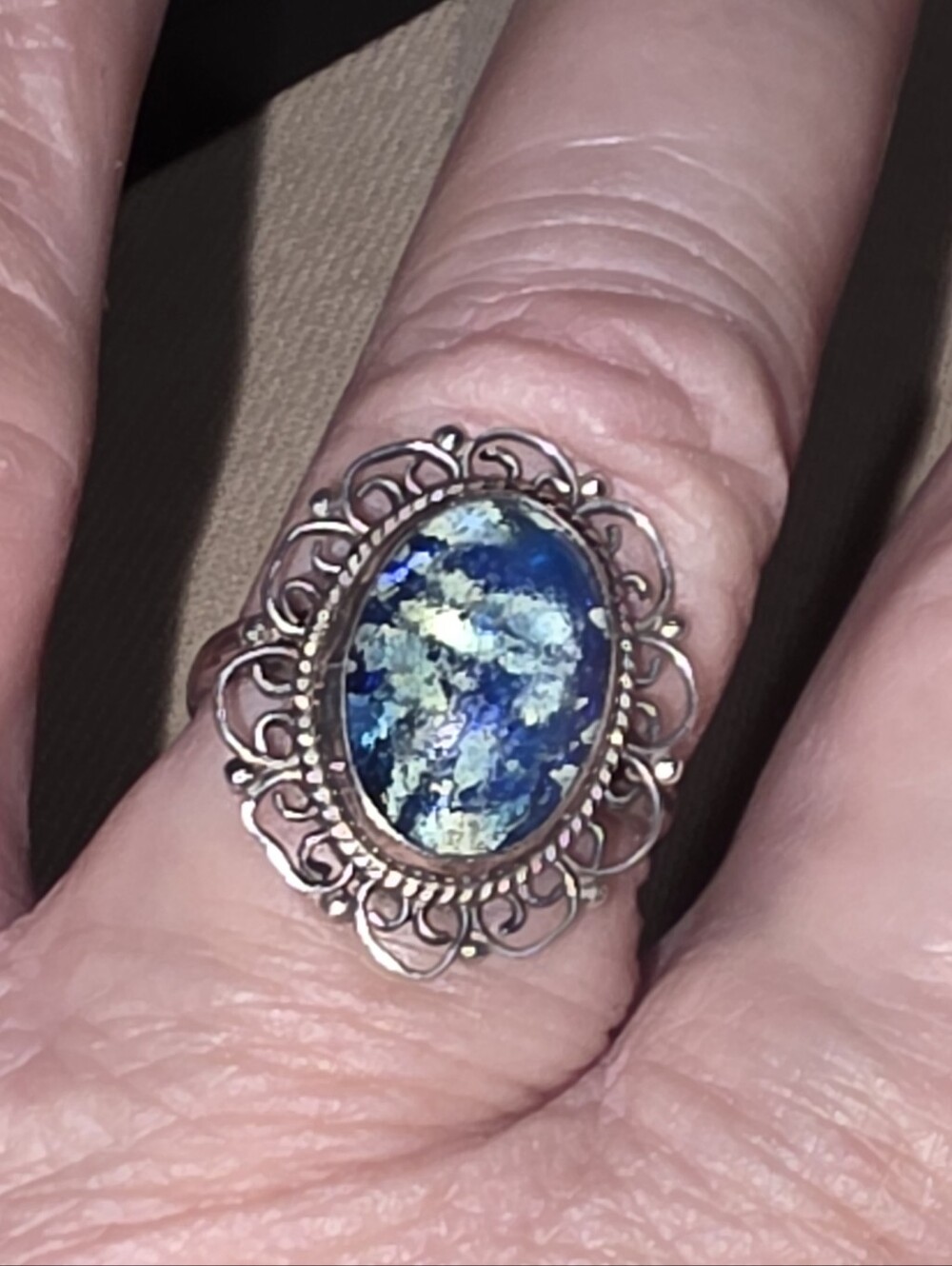 VINTAGE TAXCO, NATIVE AMERICAN, STERLING SILVER 925 LADIES RING SIZE 6 - Picture 4 of 6